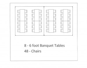 15x30 frame tent banquet table seating